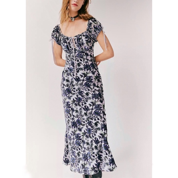 Free People Fawna Floral Burnout Midi Dress - Picture 2 of 4